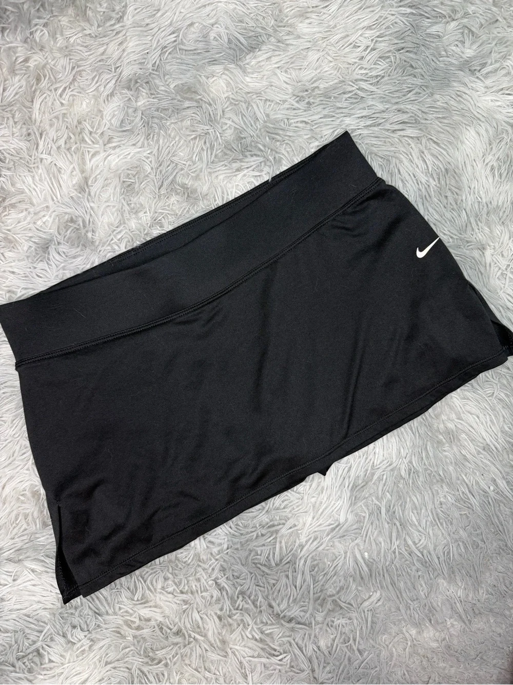 Nike Dri-Fit Mini Skort Black Athletic Pull On Running Skirt Shorts Size M